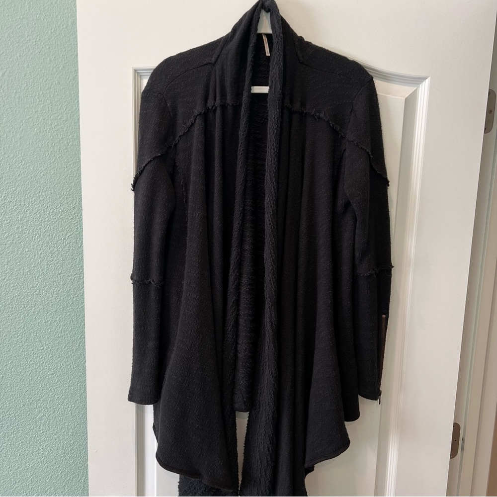 Free People Black In The Loop Cardigan Sweater